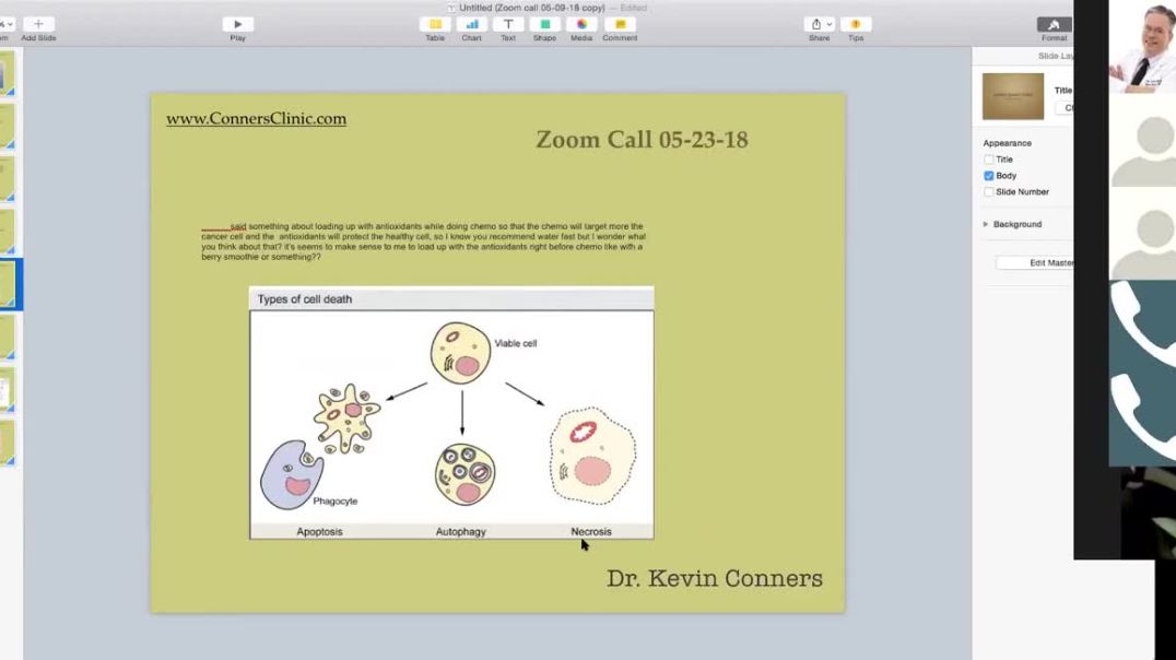 Chemo and Antioxidants - Zoom Call 5/23/18