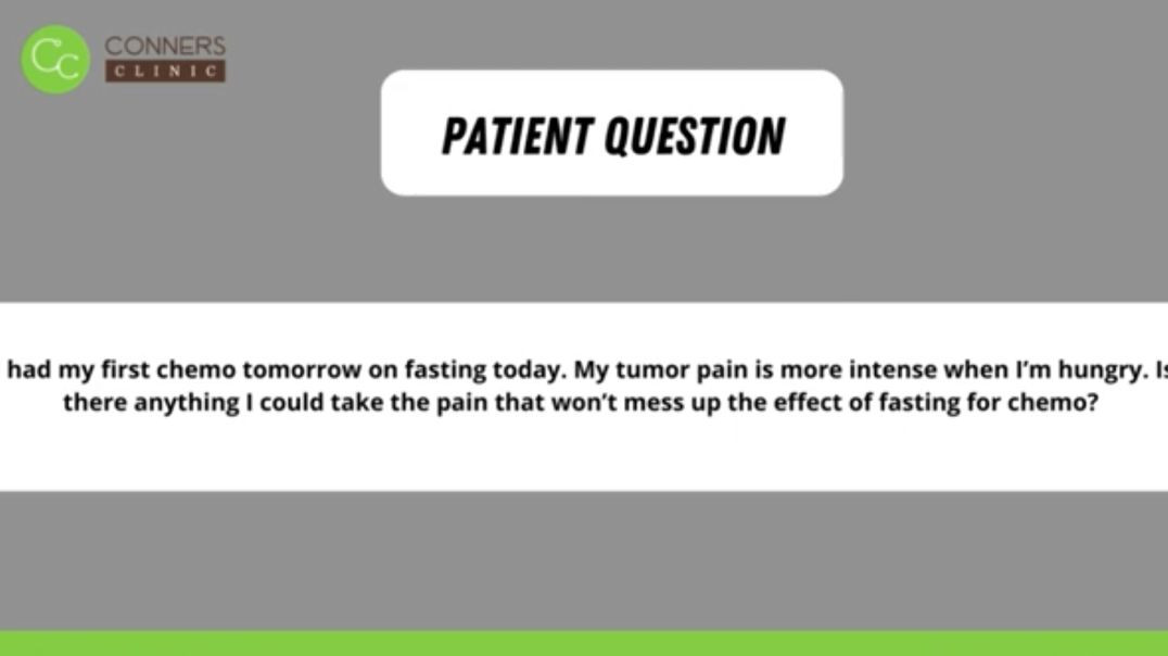 ⁣Tumor Pain on Fasting for Chemo