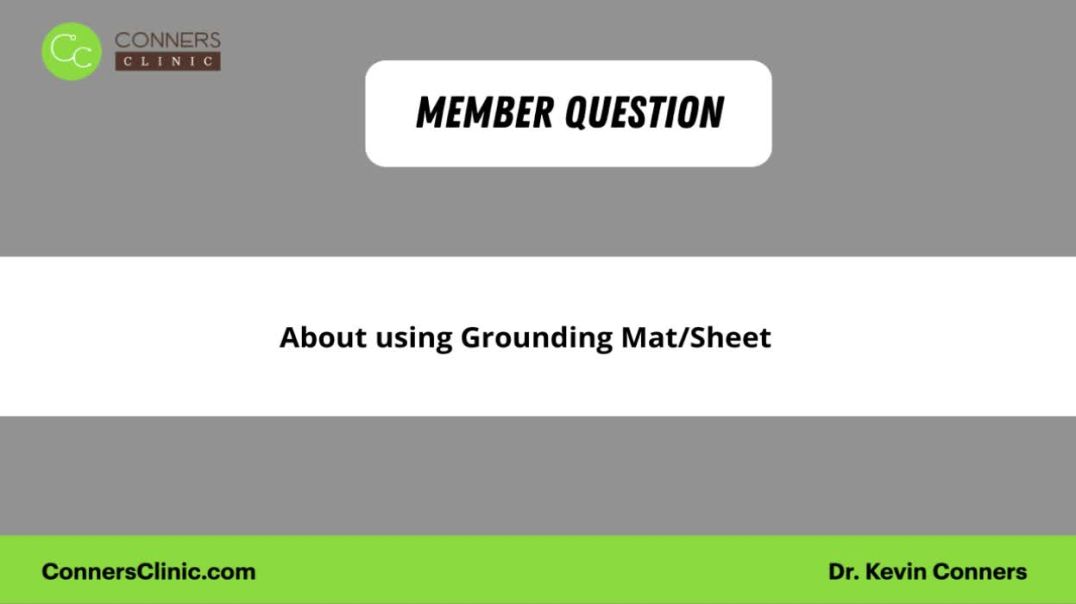 ⁣About Using a Grounding Mat or Sheet