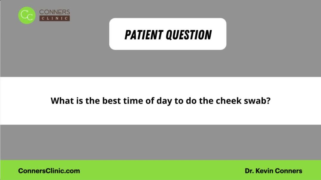 ⁣Best time of day to do the cheek swab