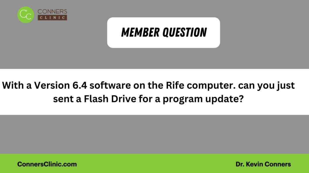 Version 6.4 software on the Rife computer