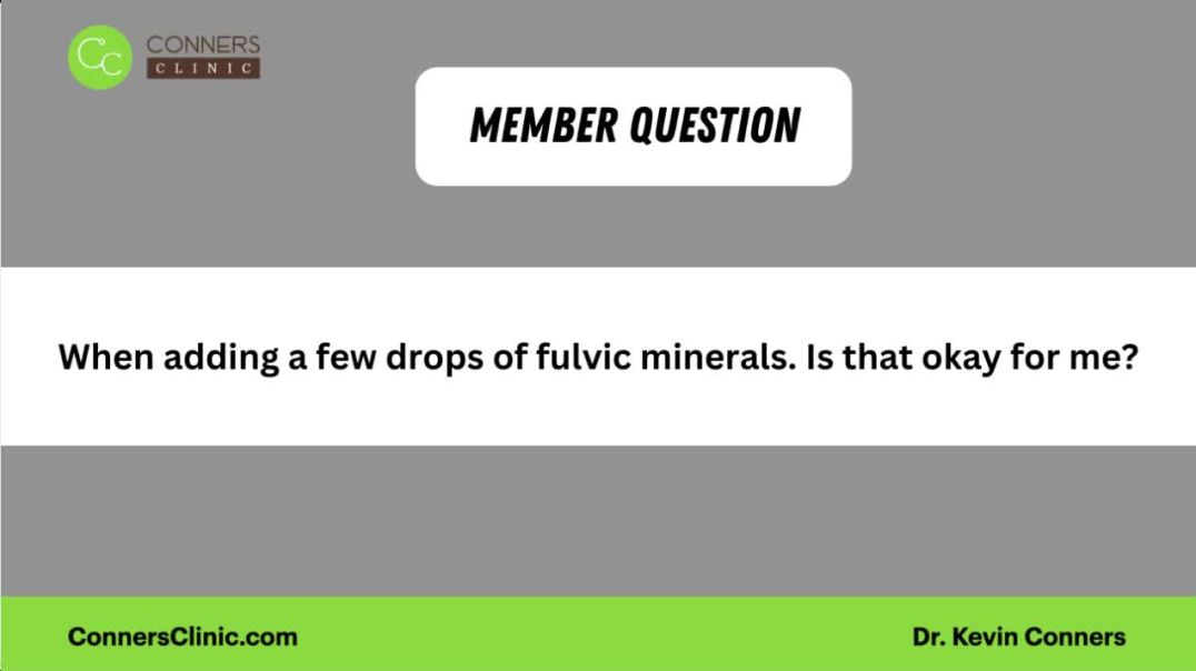 Adding a few drops of fulvic minerals