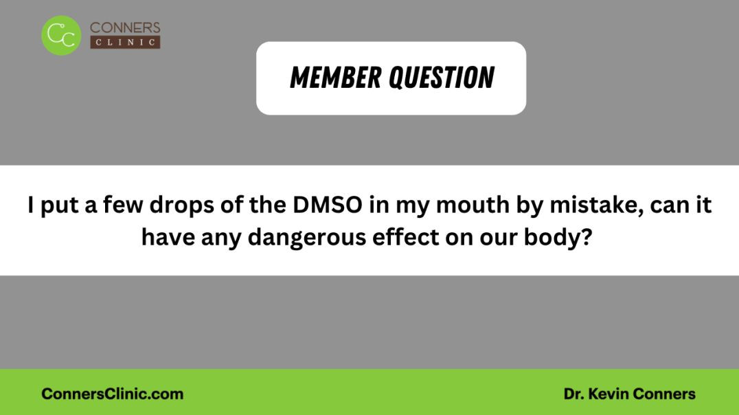 ⁣Few drops of DMSO in mouth, can it have any dangerous effect?