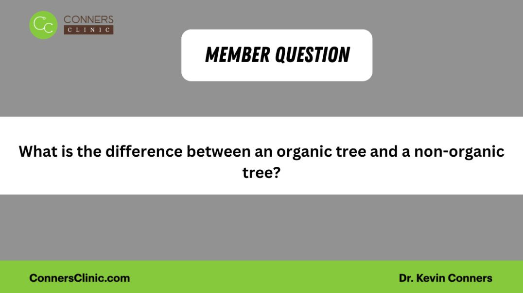 ⁣Difference between an organic tree and a non-organic tree