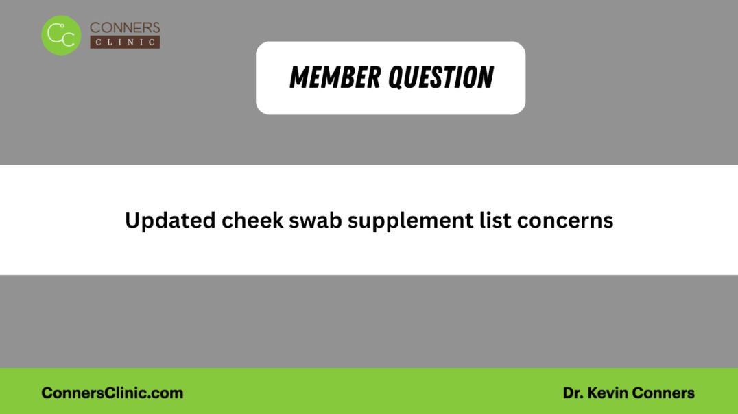 Updated cheek swab supplement list concerns