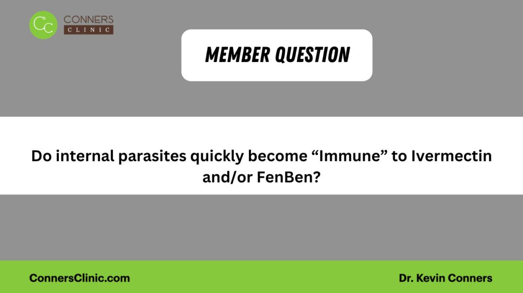 ⁣Do internal parasites quickly become immune?