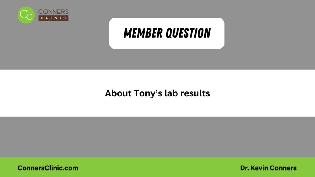 About Tony’s lab results