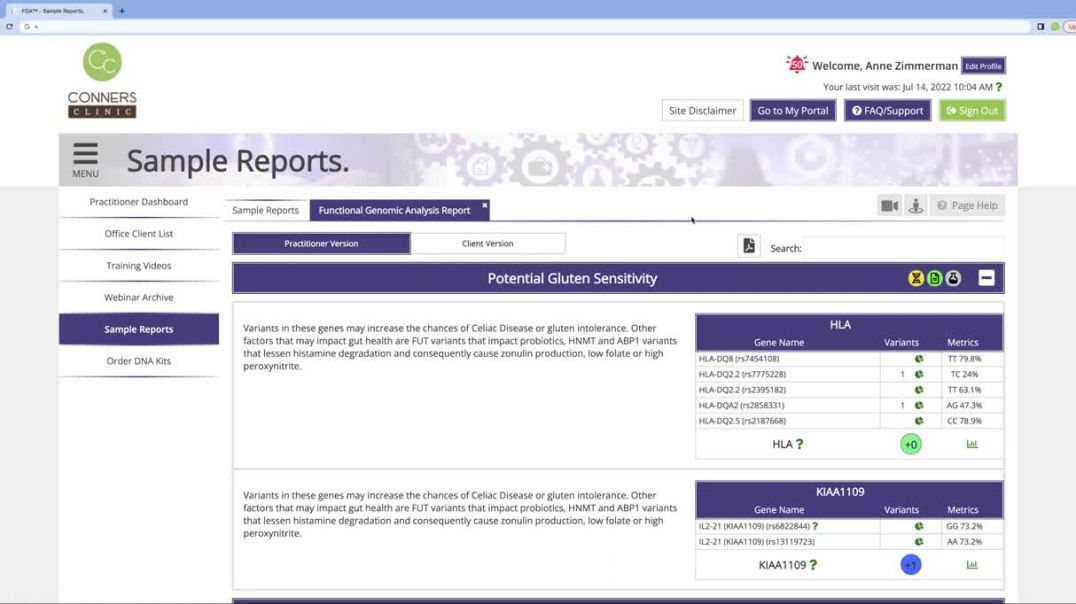 ⁣Sample Genetic Review