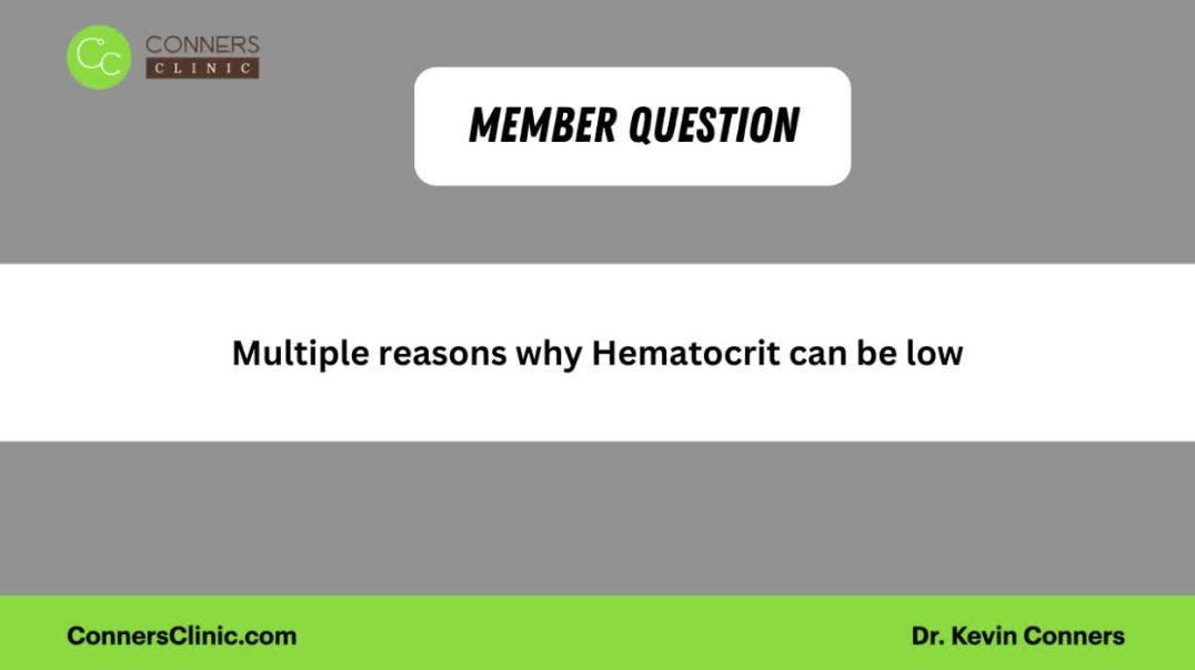 ⁣Multiple reasons why Hematocrit can be low