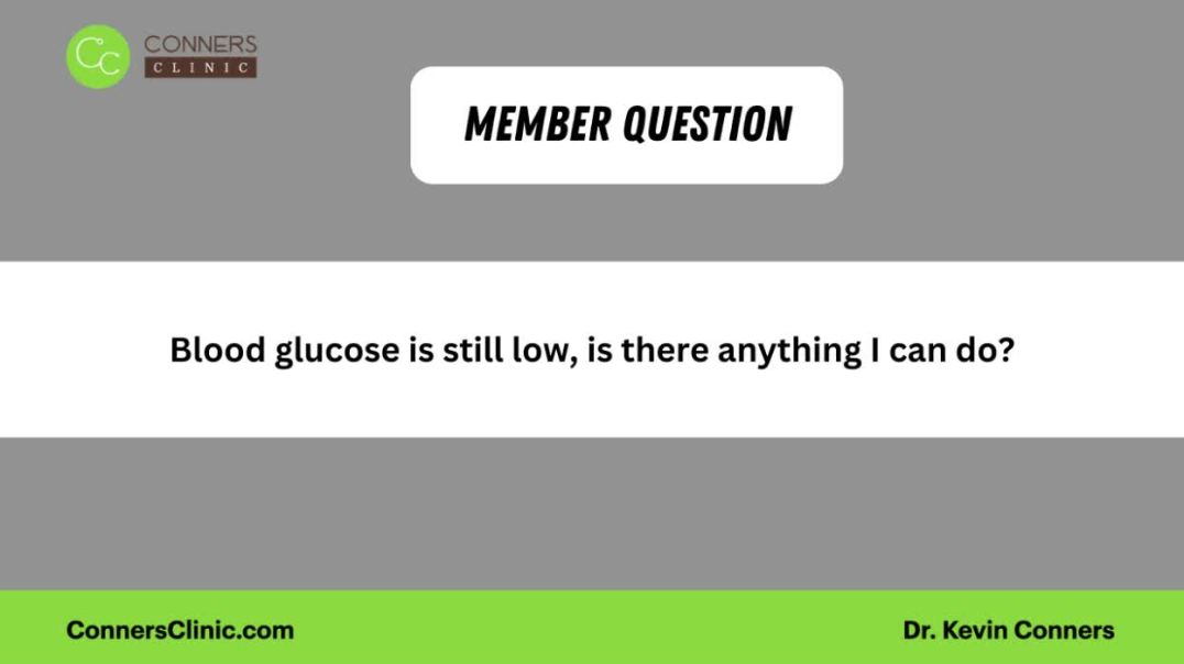 ⁣Blood glucose is still low, is there anything I can do