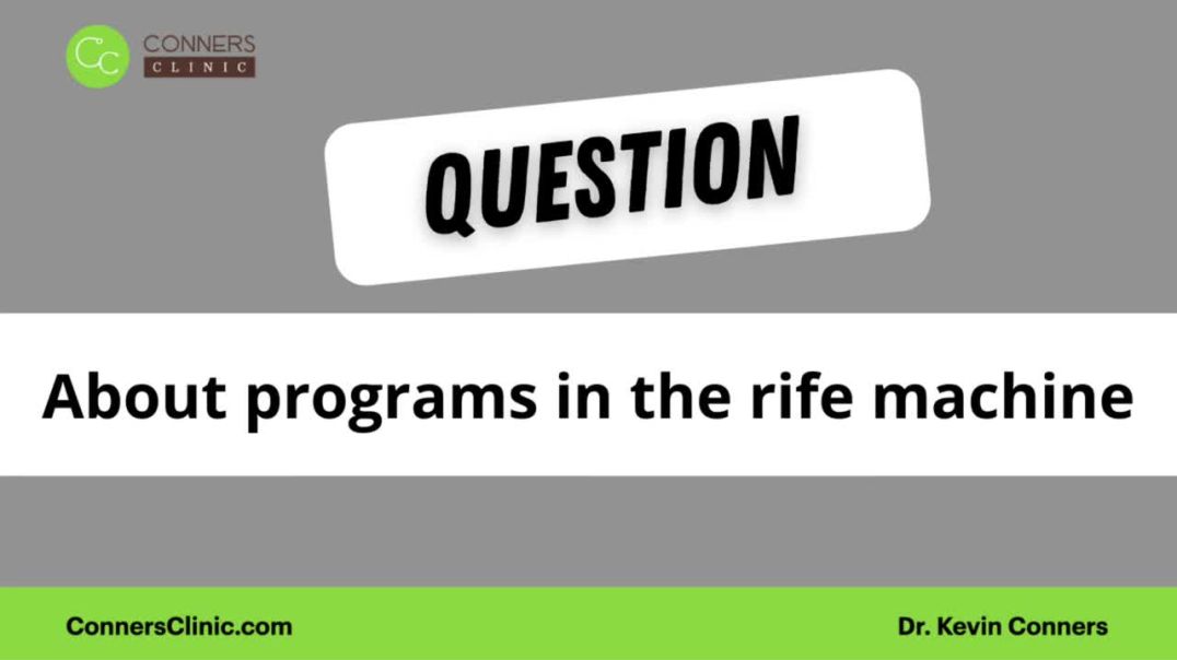 ⁣Questions about Programs on the Rife Machine