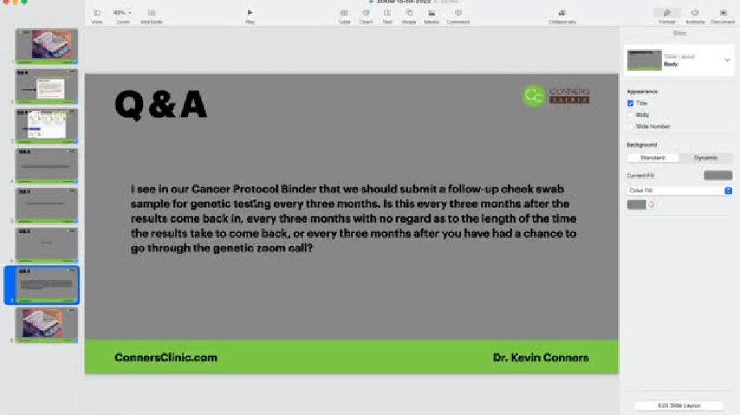 Genetic Reviews, Follow Up Cheek Swab Testing, and More - Zoom Call 10/10/22