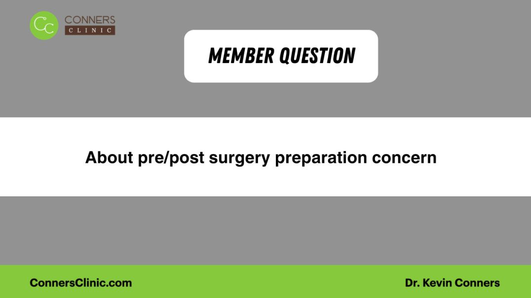 ⁣About pre or post surgery preparation concern