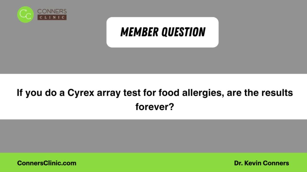 About Cyrex array test for food allergies