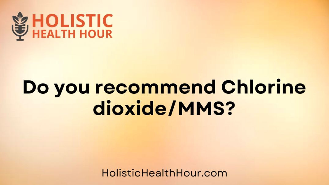 ⁣Do you recommend Chlorine dioxideMMS?