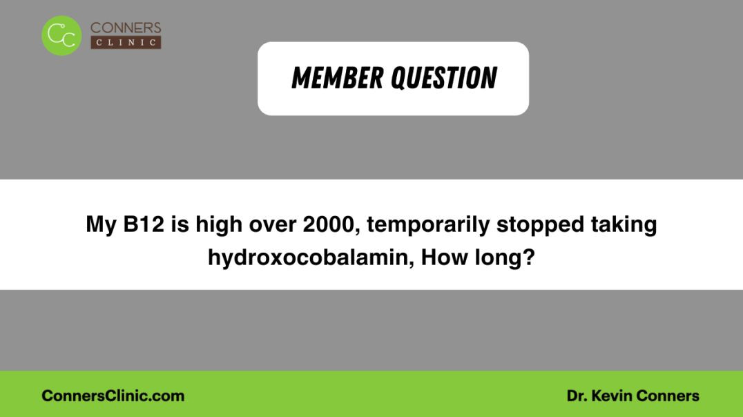 ⁣My B12 is high over 2000, temporarily stopped taking hydroxocobalamin, How long?