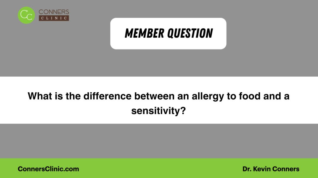 What is the difference between an allergy to food and a sensitivity?