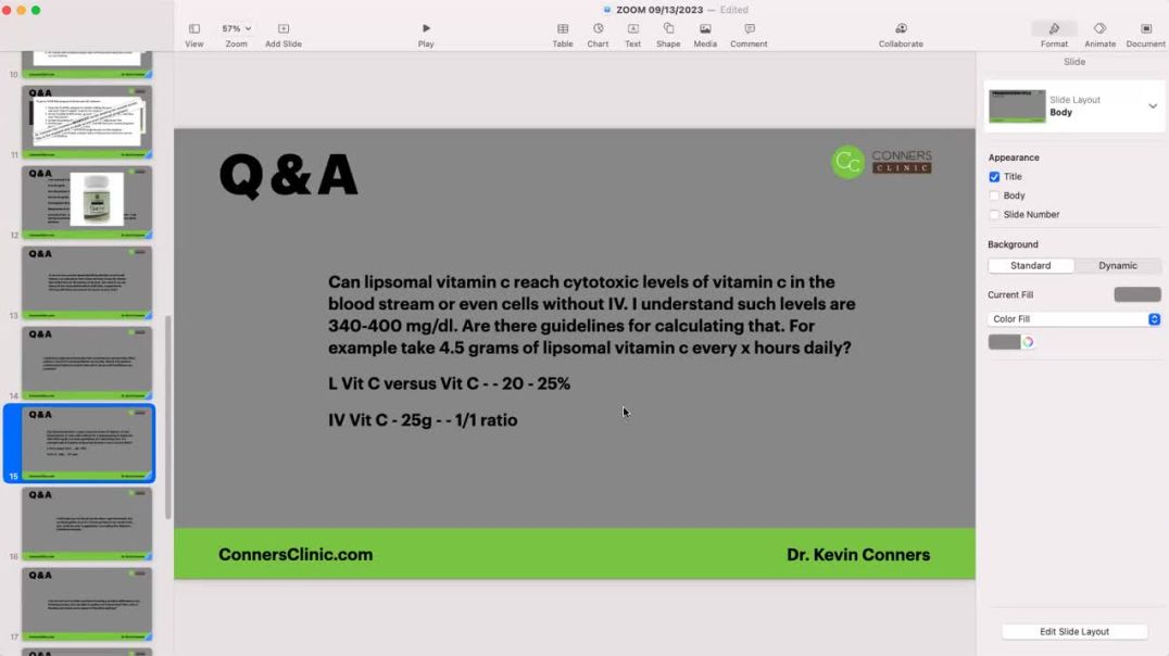 ⁣Chemo Side Effect, Liposomal Vitamin C, Anemia, and More - Zoom Call 9/13/23