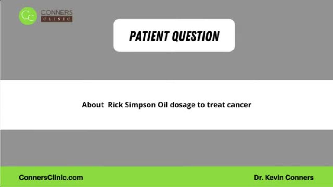 Rick Simpson Oil Dosage for Cancer