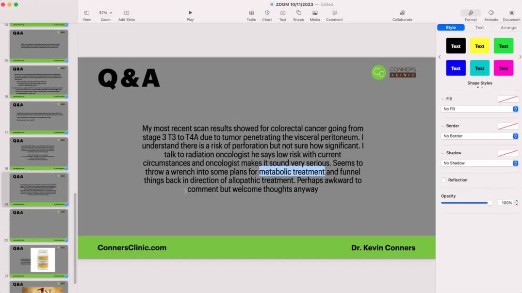 ⁣Greens Powder, Glucose, Neuropathy, and More - Zoom Call 10/11/23