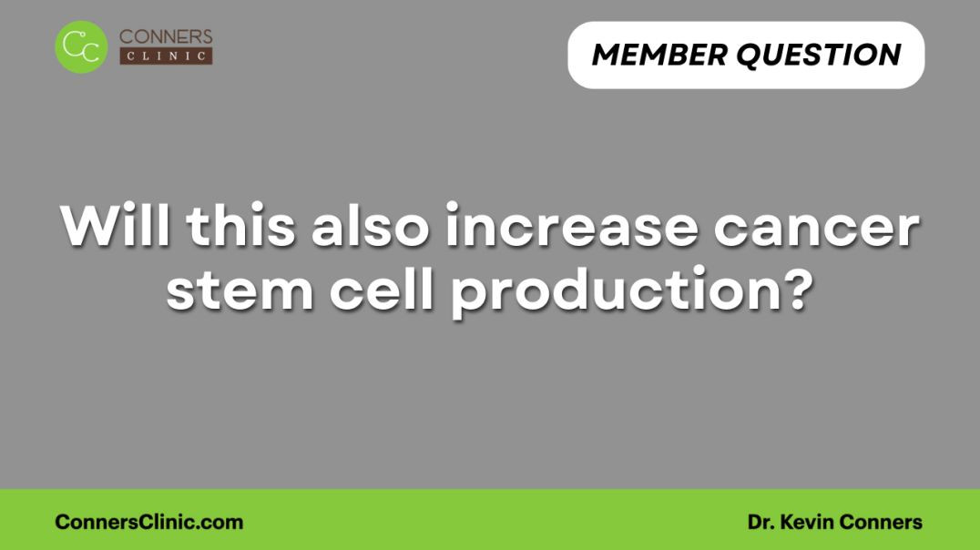 ⁣Will this also increase cancer stem cell production.