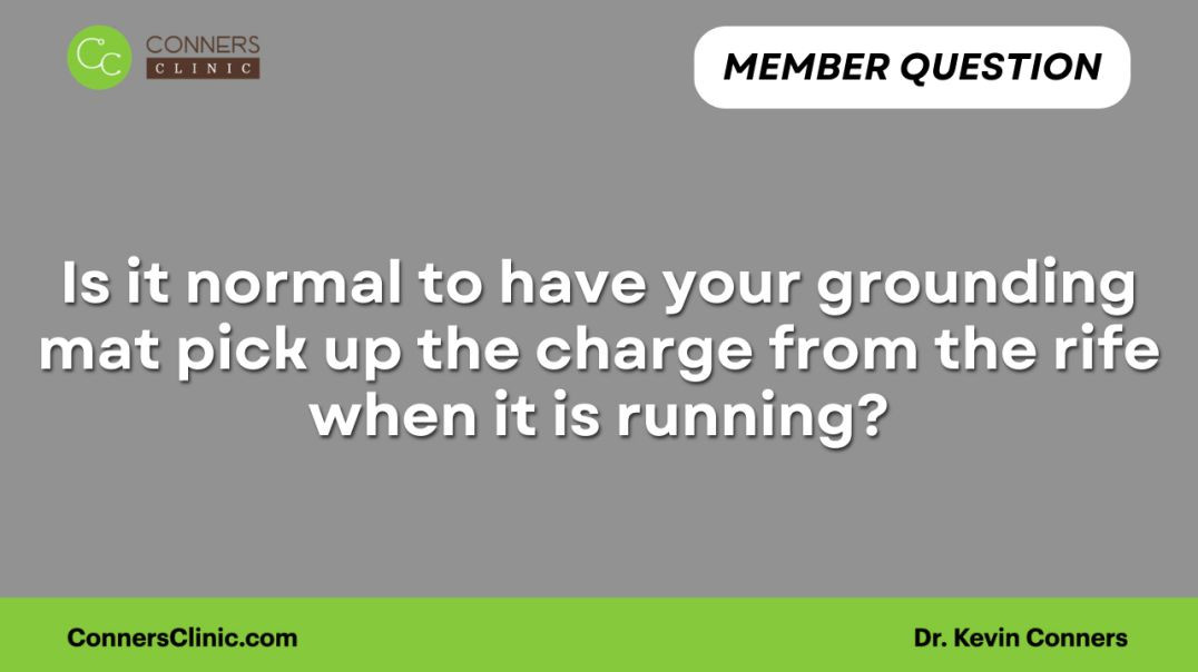 ⁣Is it normal to have your grounding mat pick up the charge from the rife?