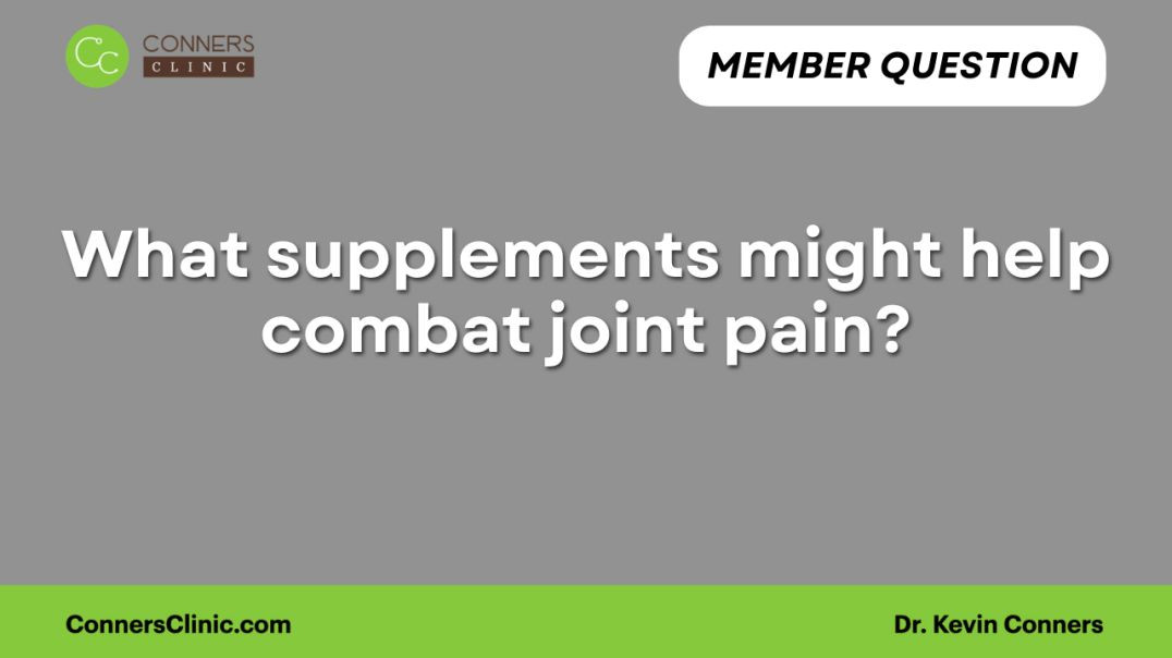 ⁣What supplements might help combat joint pain?