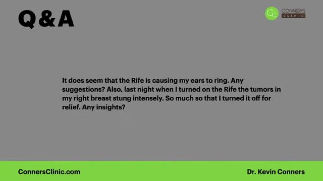 ⁣Tinnitus and Tumor Sting from the Rife?