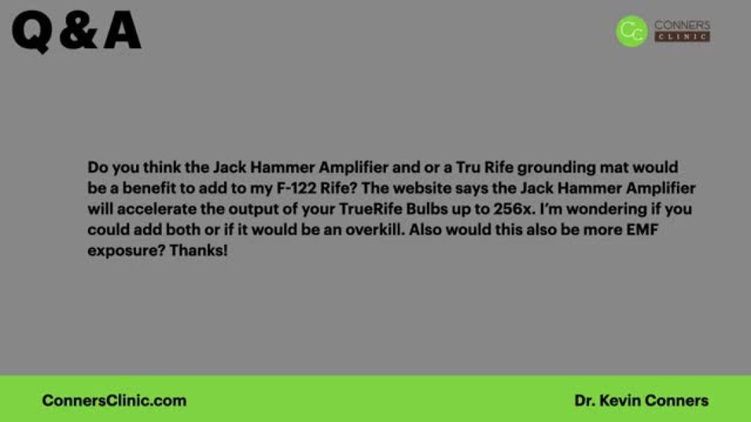 Jackhammer Amplifier and Grounding Mat for Rife