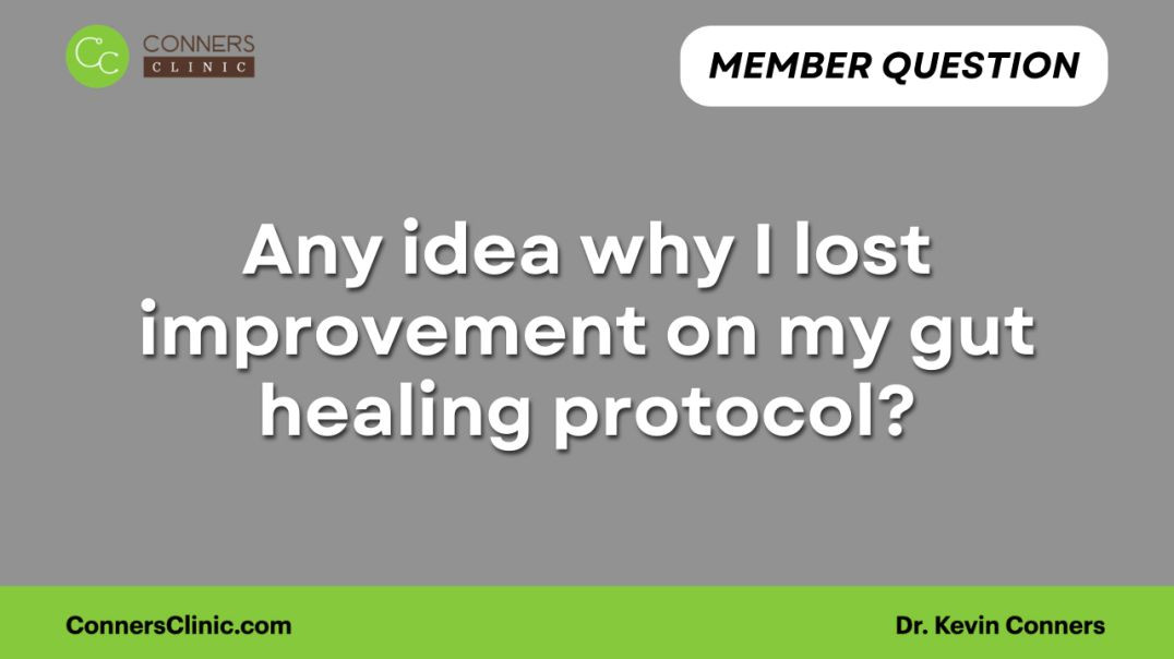 ⁣Any idea why I lost improvement on my gut healing protocol?