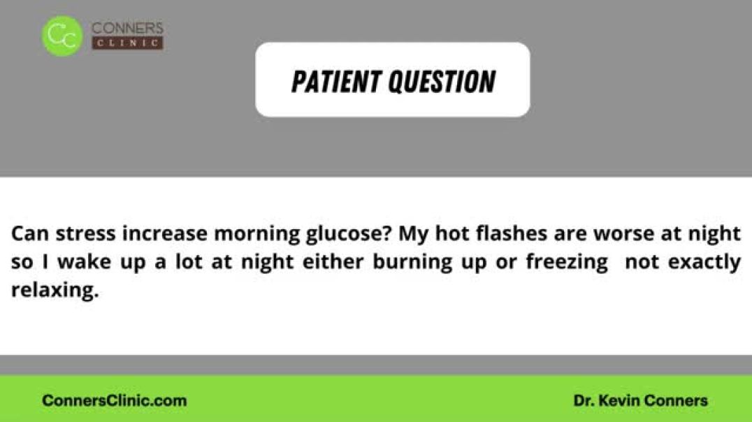 ⁣Stress, Glucose, Cortisol and Hot Flashes