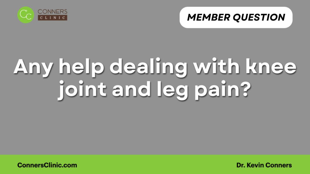 ⁣Any help dealing with knee joint and leg pain?