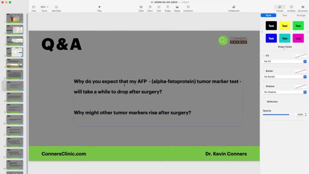 Tumor Marker Tests After Surgery