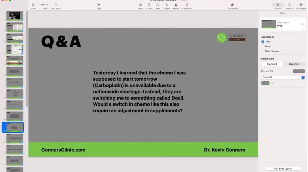 ⁣Switching Chemotherapy Drugs, Modify Supplements?