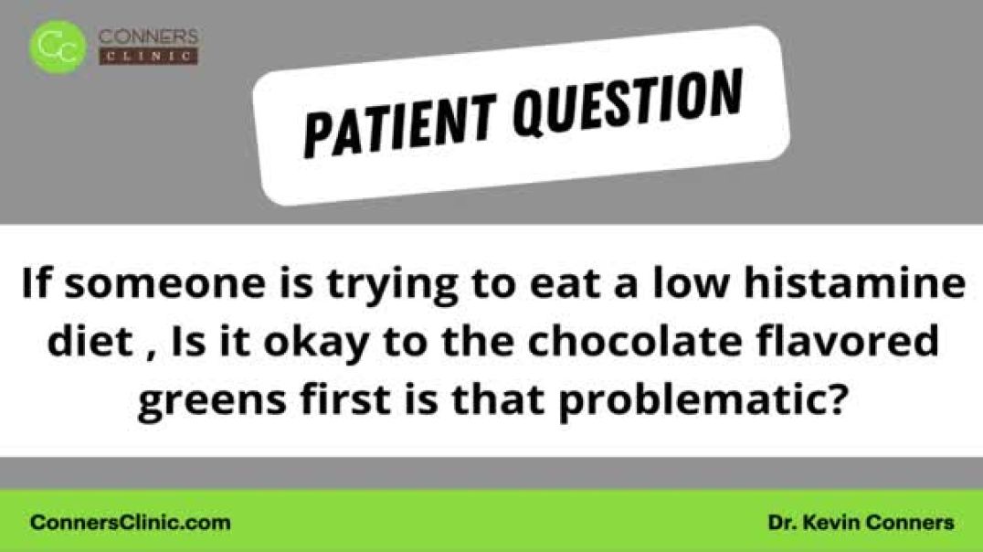 ⁣Histamine in Chocolate Greens First