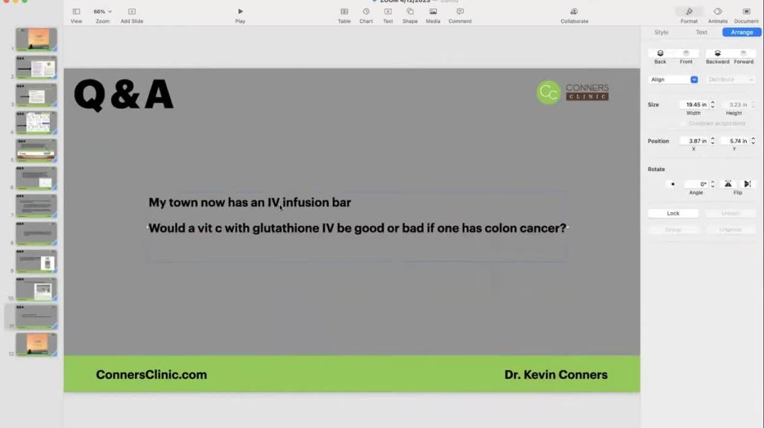 ⁣Colon Cancer and IV Vitamin C with Glutathione