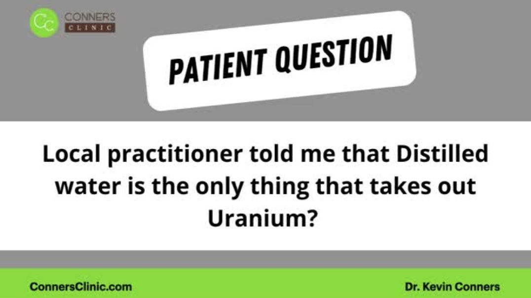 ⁣Distilled Water and Uranium