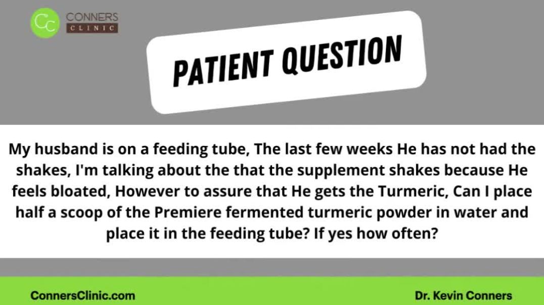 ⁣Turmeric Powder in a Feeding Tube?