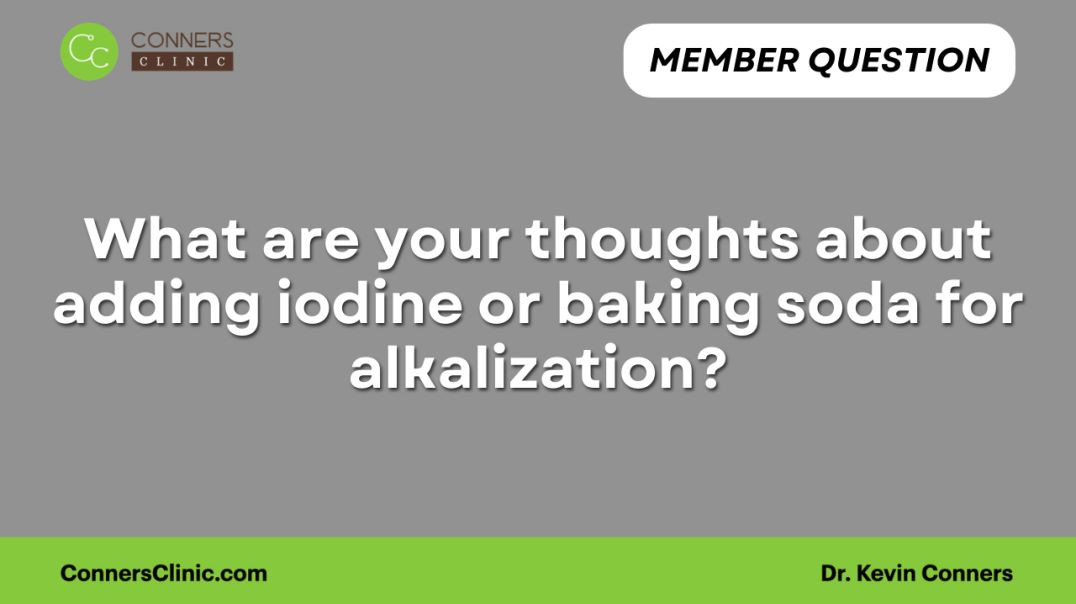 ⁣What are your thoughts about adding iodine or baking soda for alkalization?