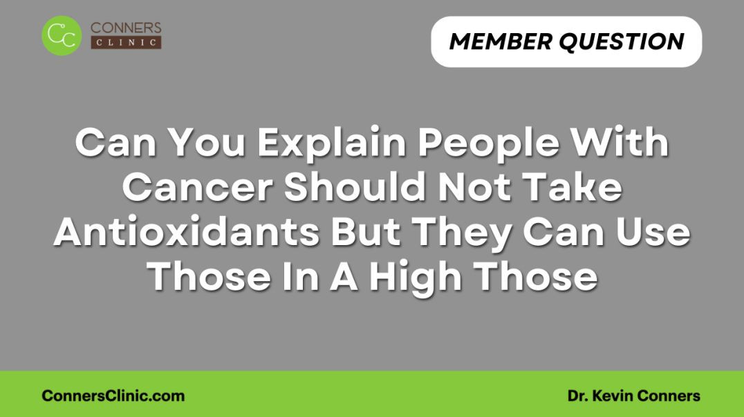 ⁣Can You Explain People With Cancer Should Not Take Antioxidants?