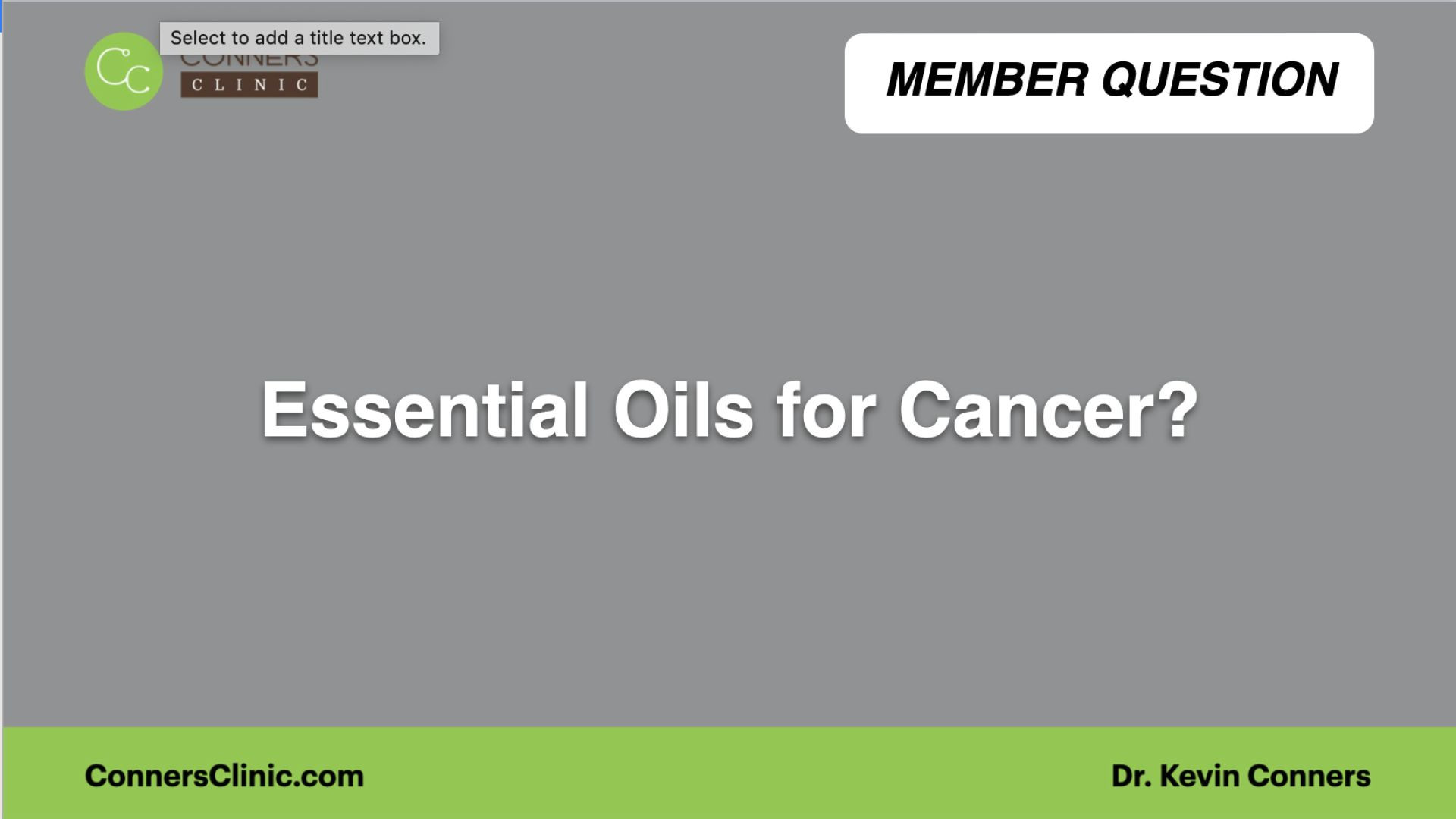 ⁣Essential Oils for Cancer?