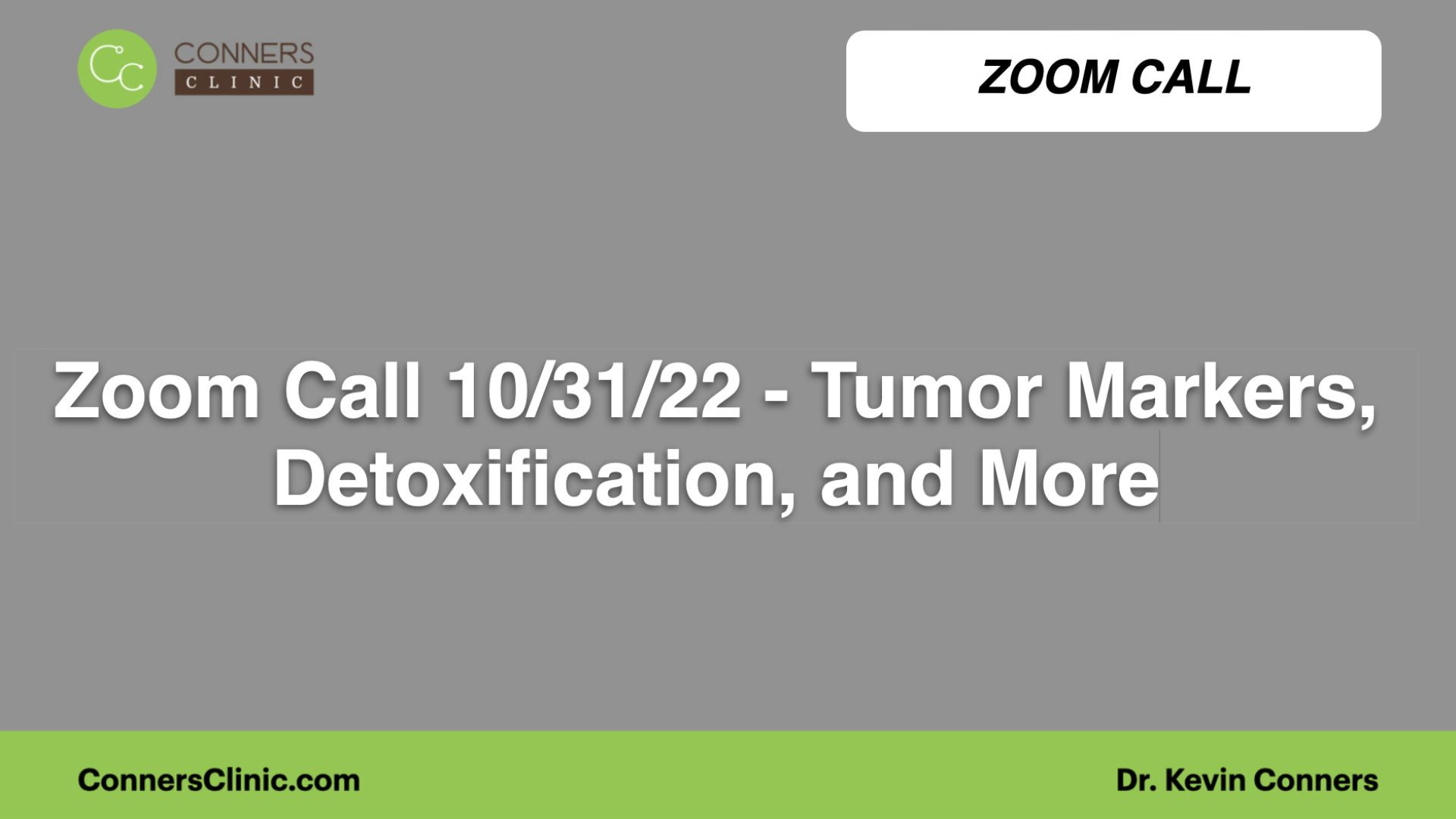 ⁣Zoom Call 10/31/22 - Tumor Markers, Detoxification, and More