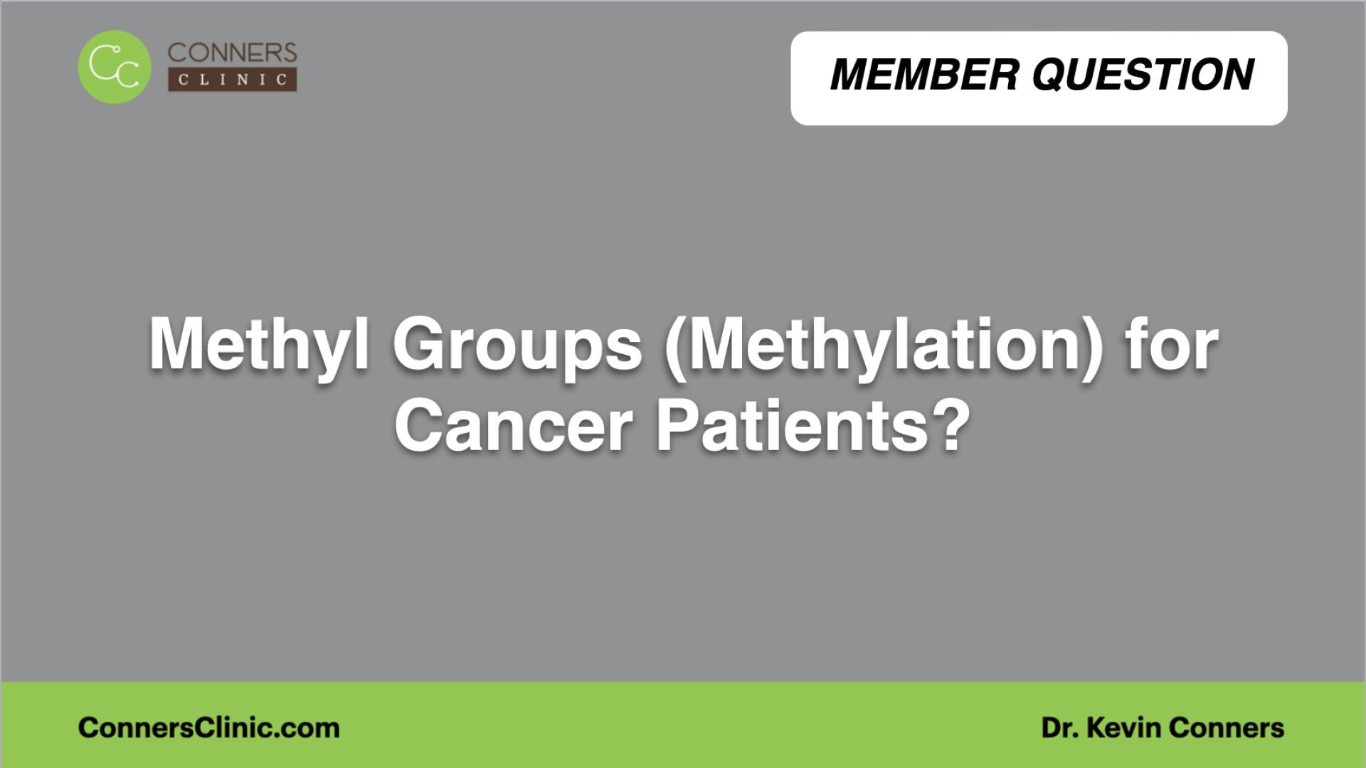 ⁣Methyl Groups (Methylation) for Cancer Patients?