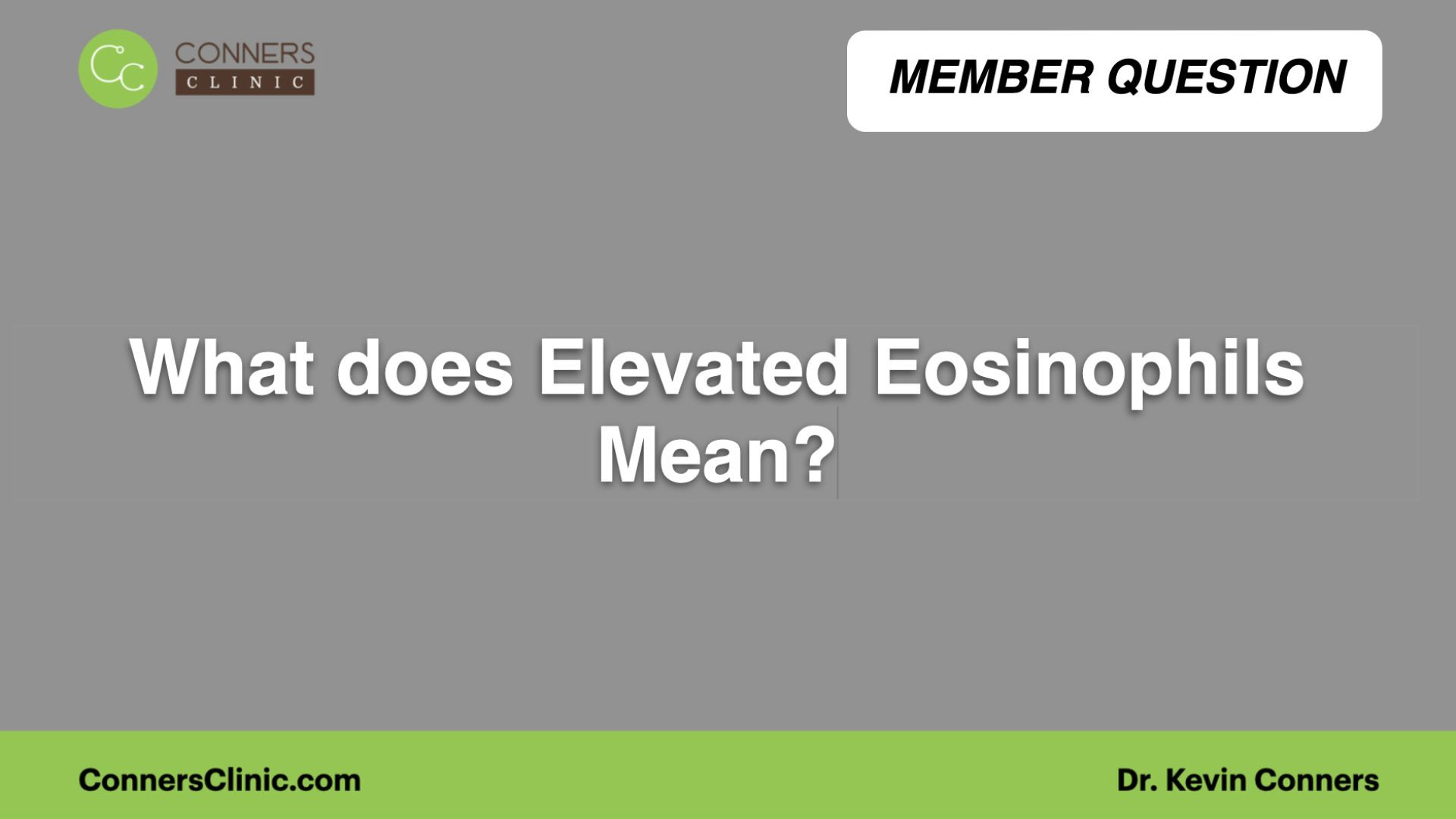 ⁣What does Elevated Eosinophils Mean?