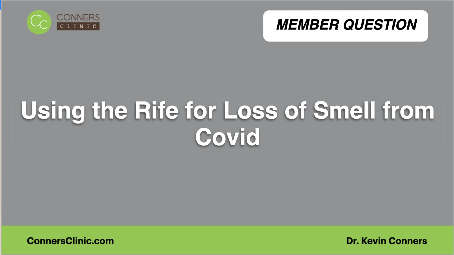 Using the Rife for Loss of Smell from Covid