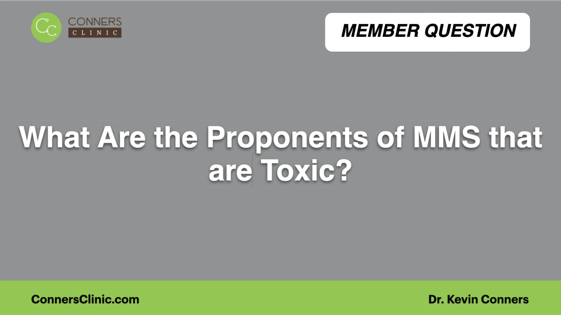 ⁣What Are the Proponents of MMS that are Toxic?