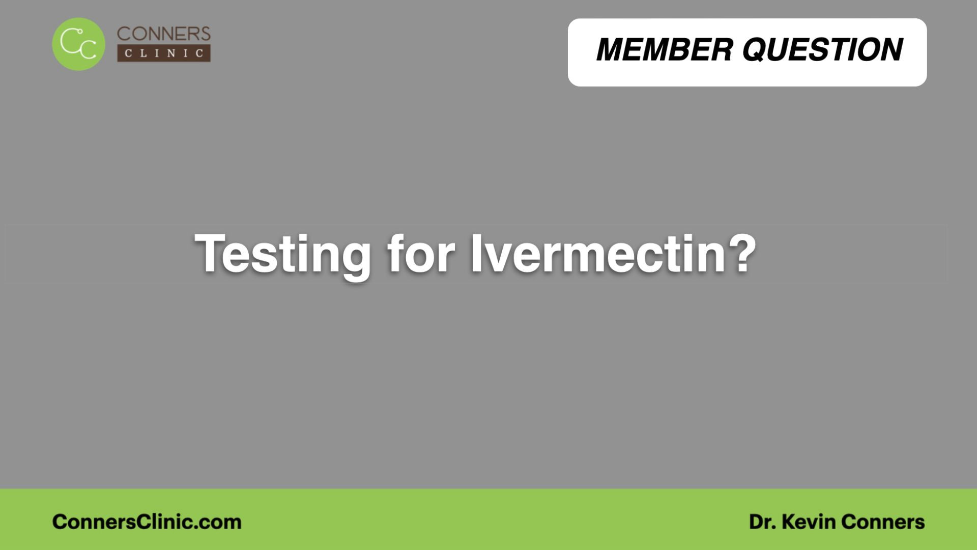 ⁣Testing for Ivermectin?