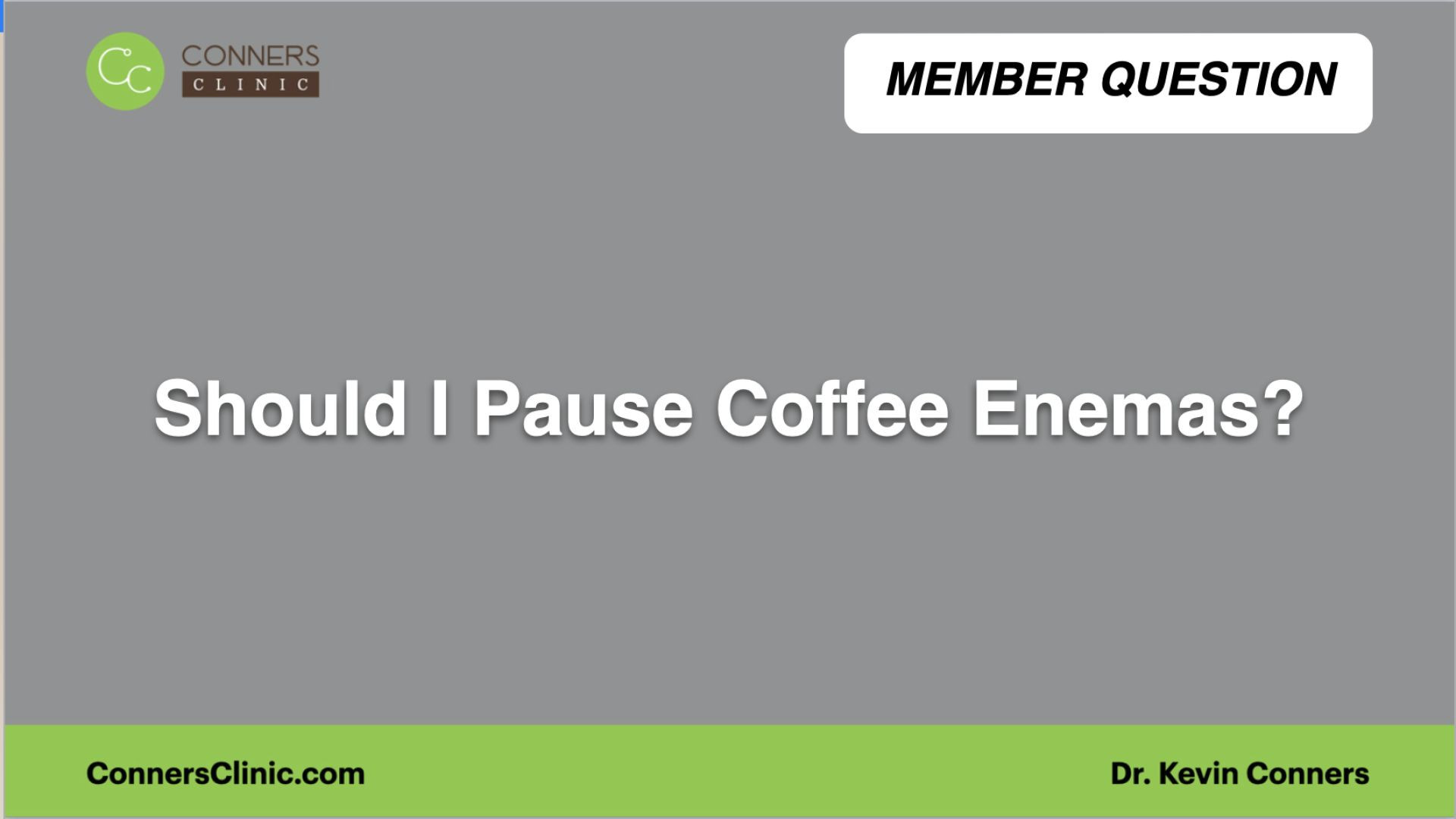 ⁣Should I Pause Coffee Enemas?