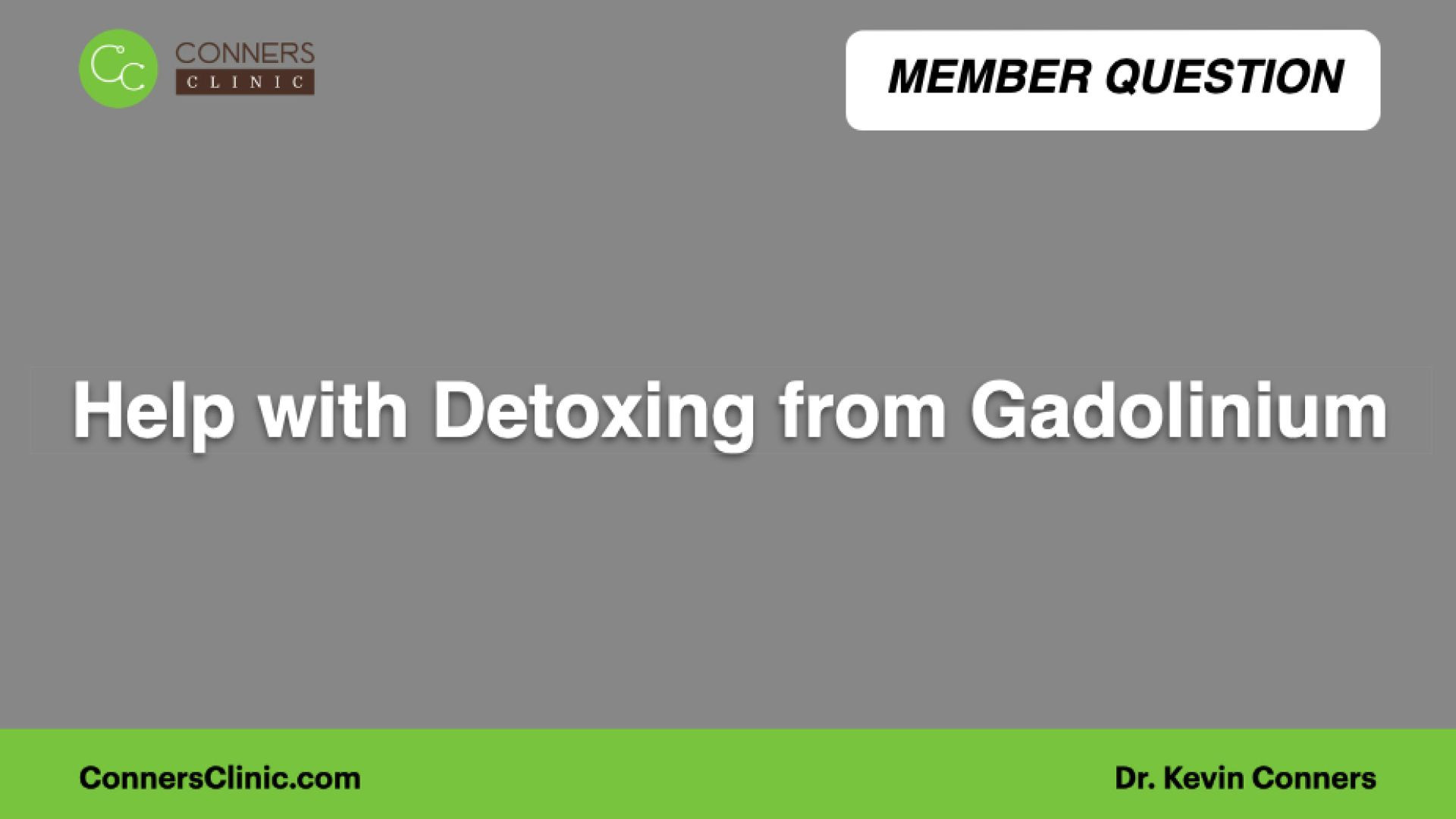 ⁣Help with Detoxing from Gadolinium