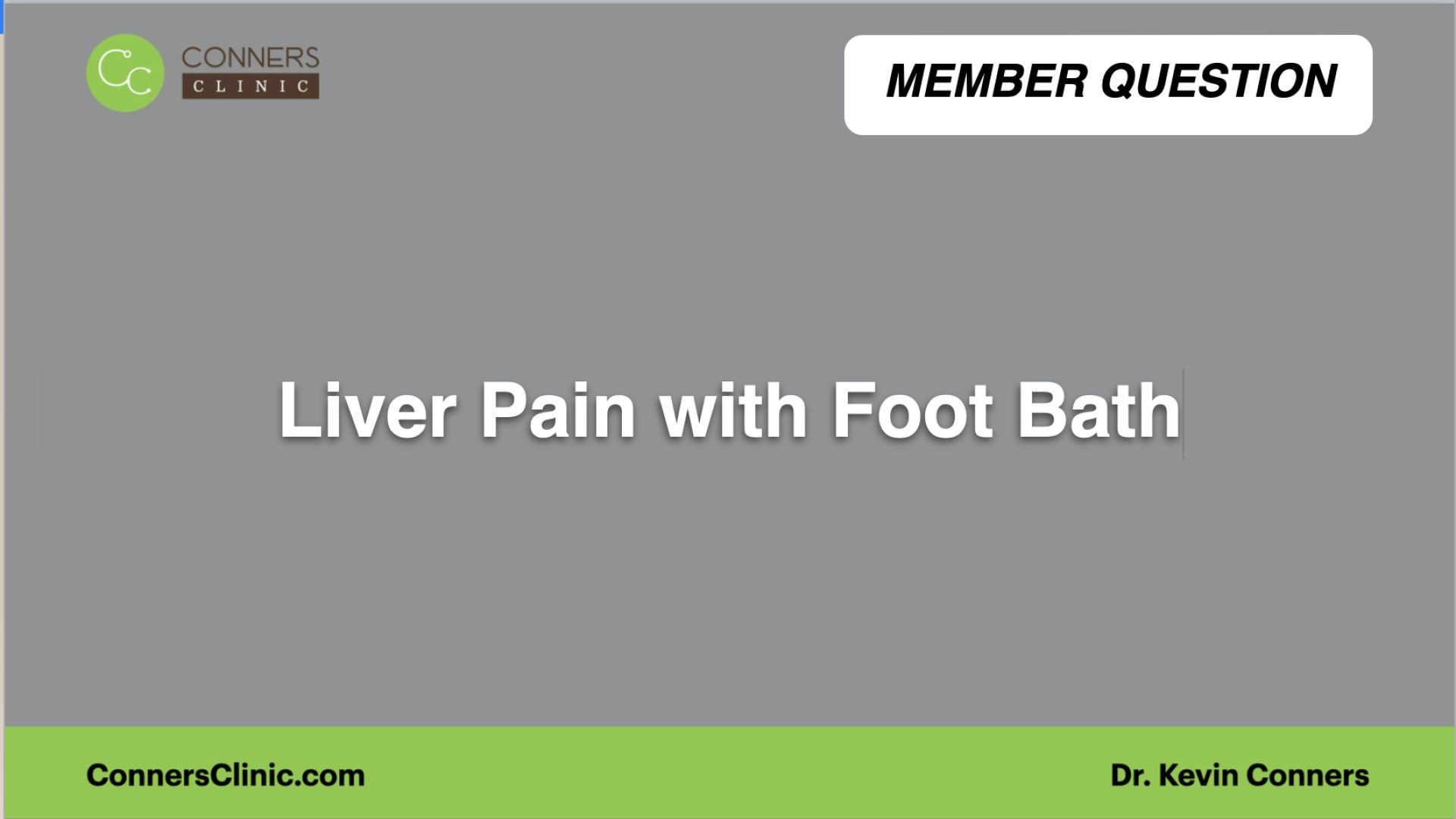 ⁣Liver Pain with Foot Bath